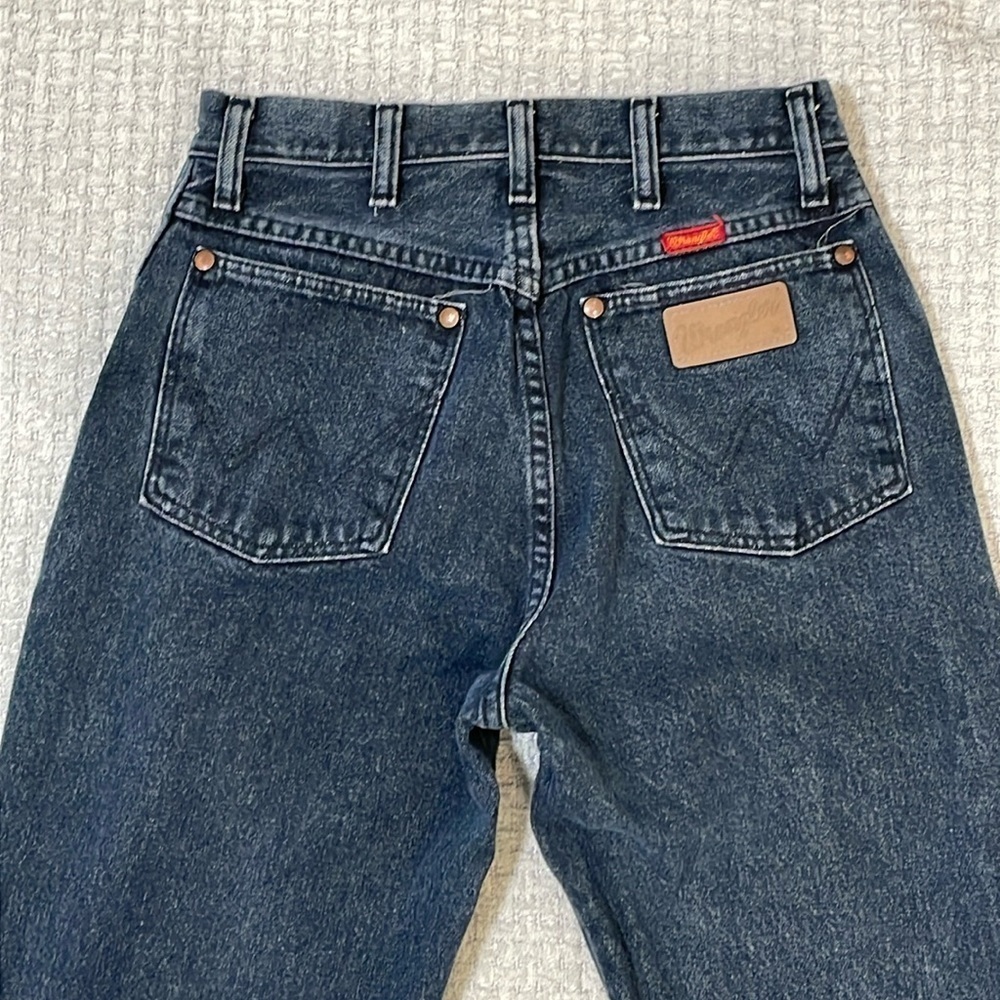 Wrangler 14MWZDM Dark Blue Denim Jeans Cowgirl Cowboy Size 7x34